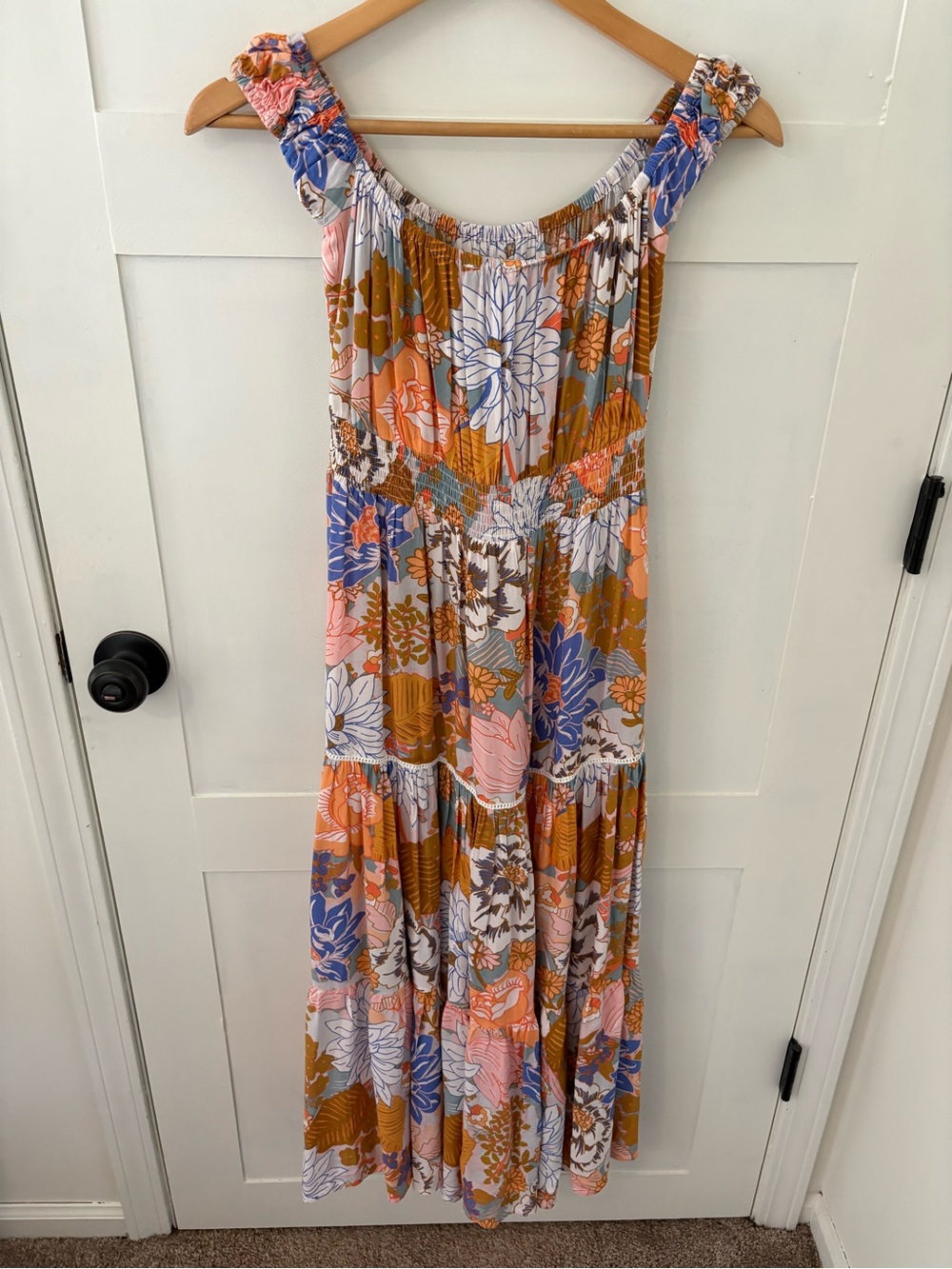 Anthropologie Abel the Label Midi Maxi Floral Off-Shoulder Dress. Size Small. - Picture 5 of 13